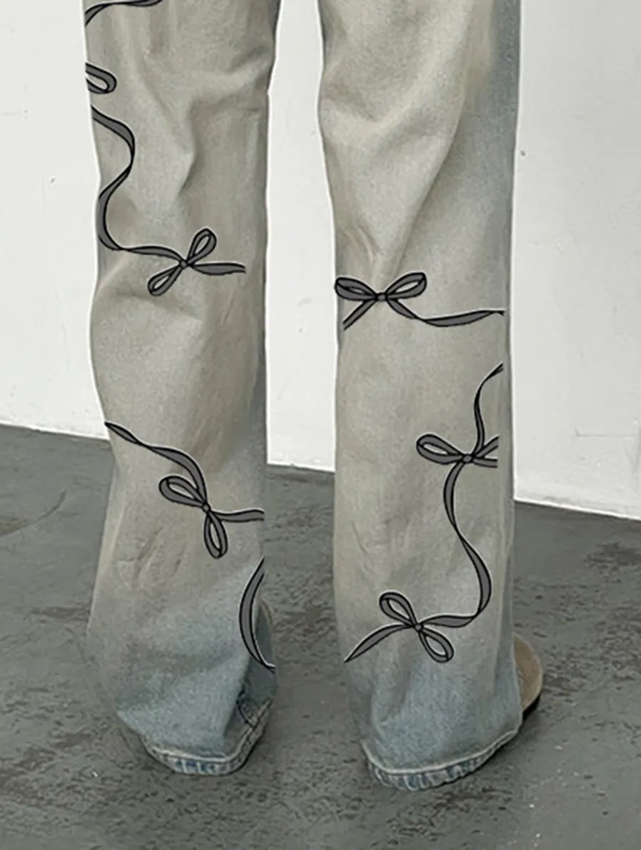 Sand Bleach Extreme Low Rise Parallel Jeans