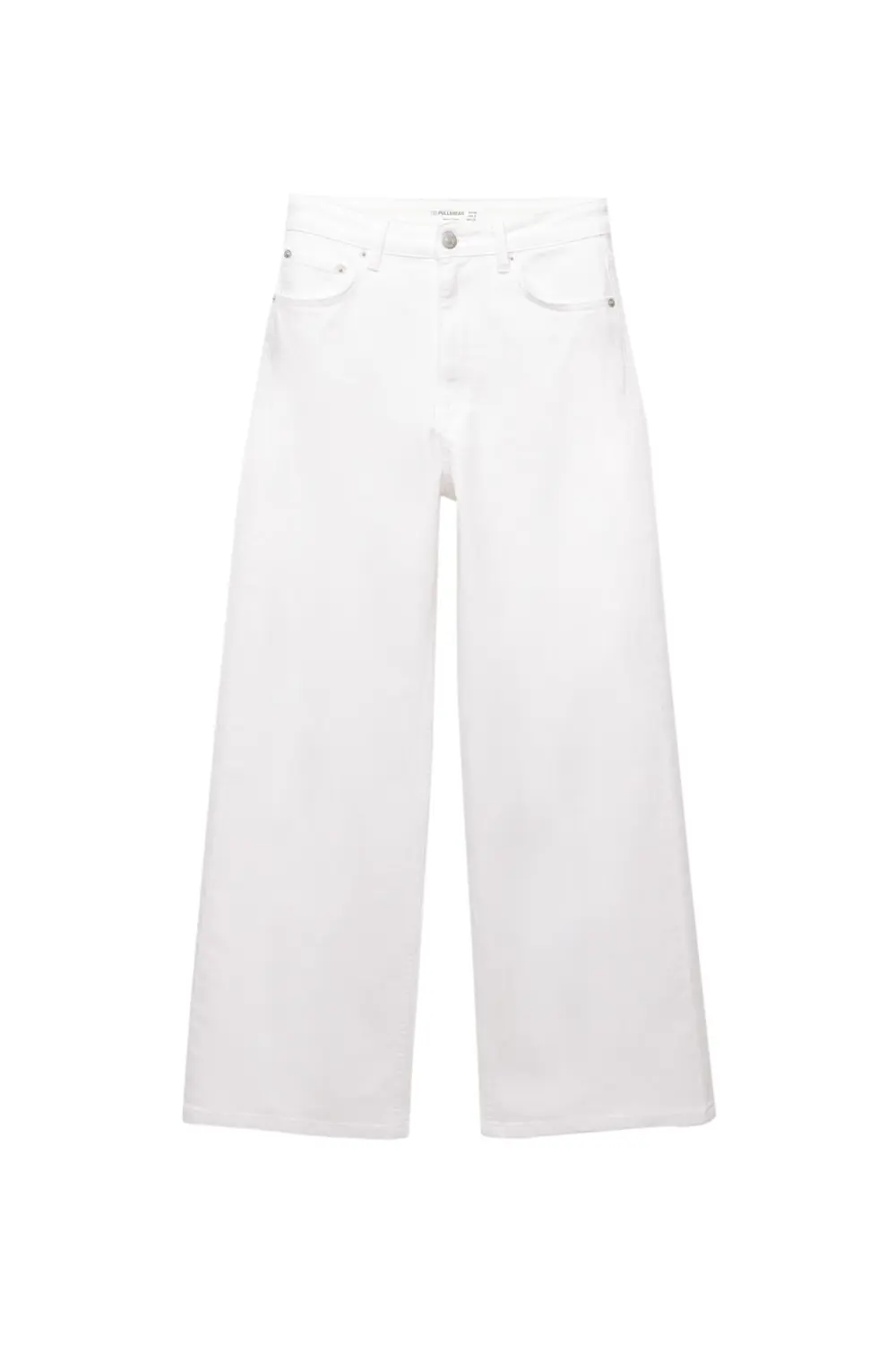 Jeans baggy blancos tiro medio
