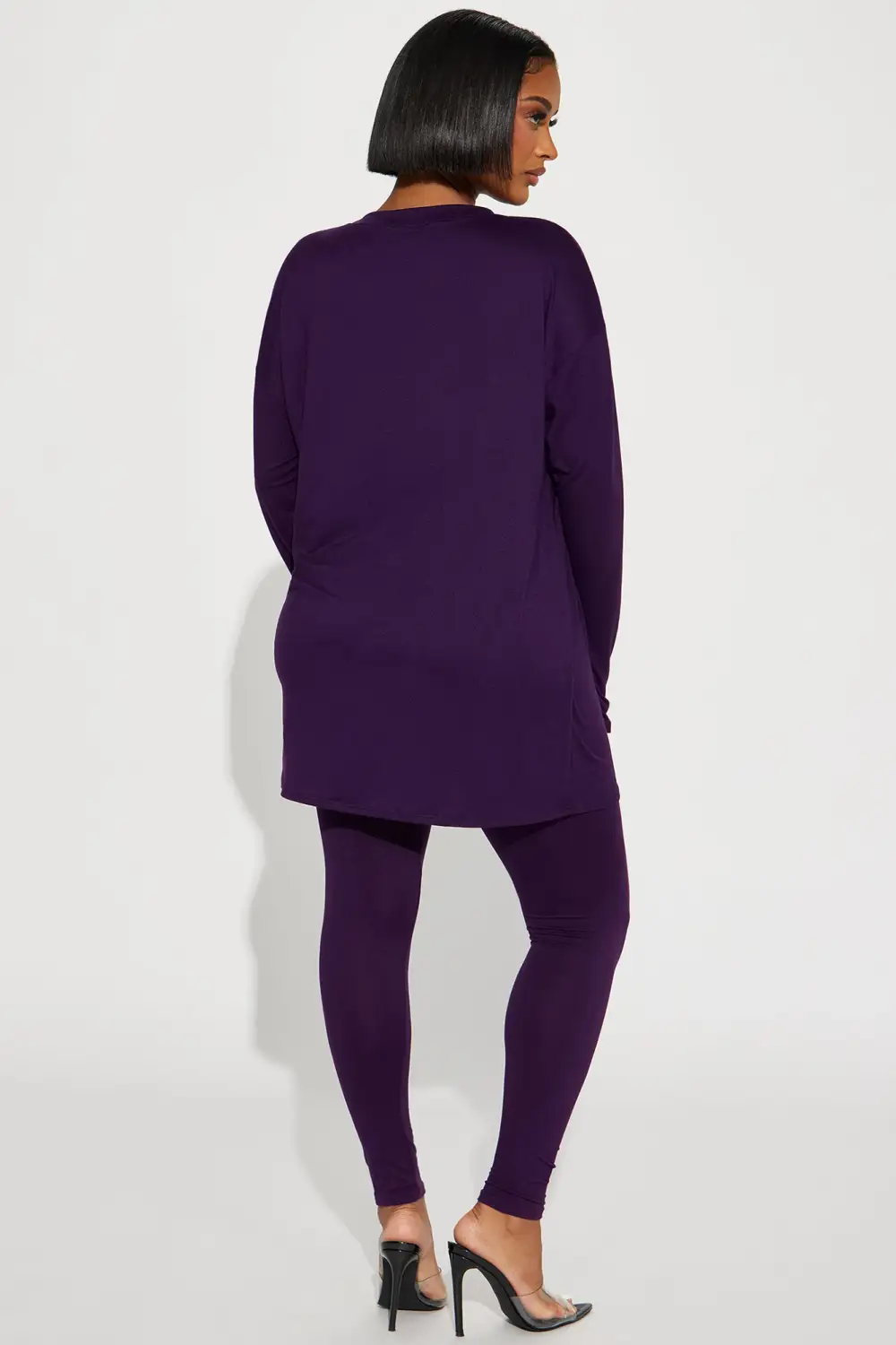 Weekend Vibes Long Sleeve Set - Eggplant