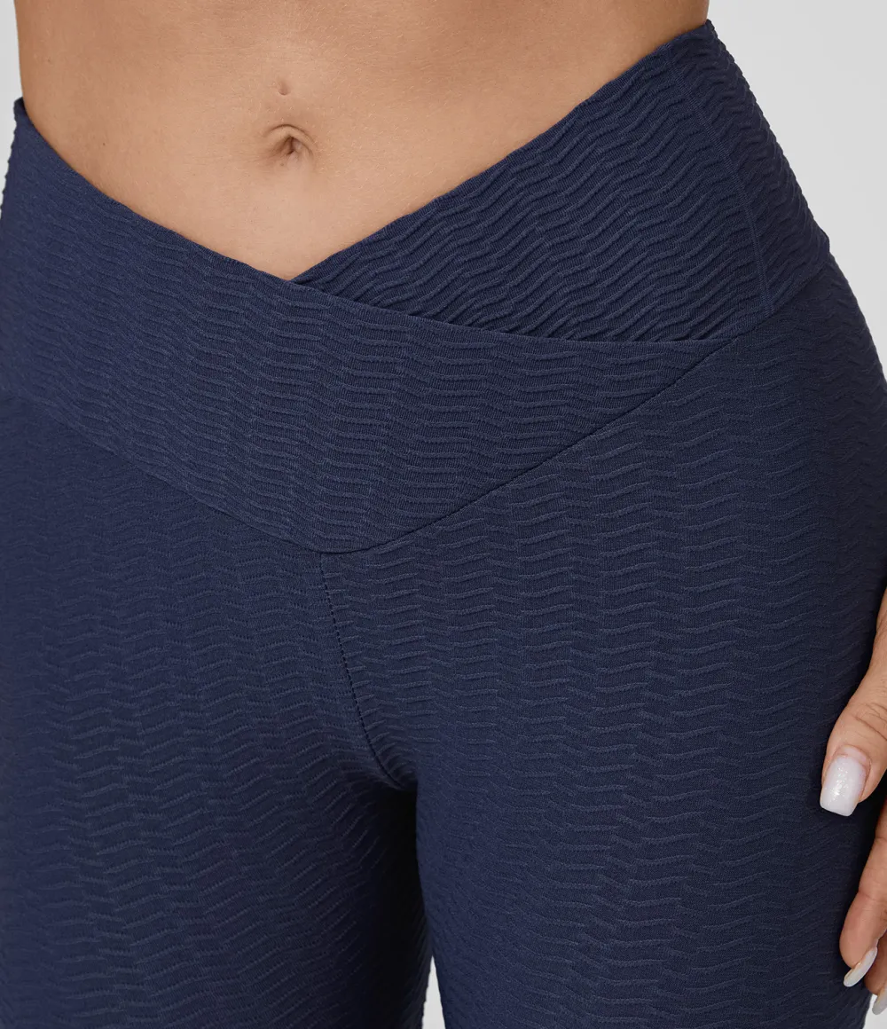Seamless Flow High Waisted Crossover Butt Lifting Yoga Biker Shorts 5''