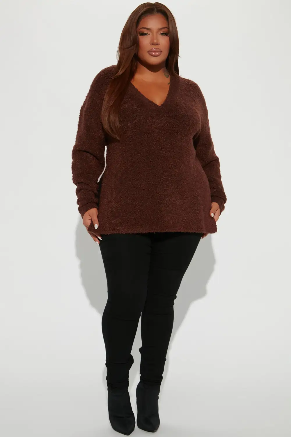 Get Your Knit Together Oversized Sweater - Brown
