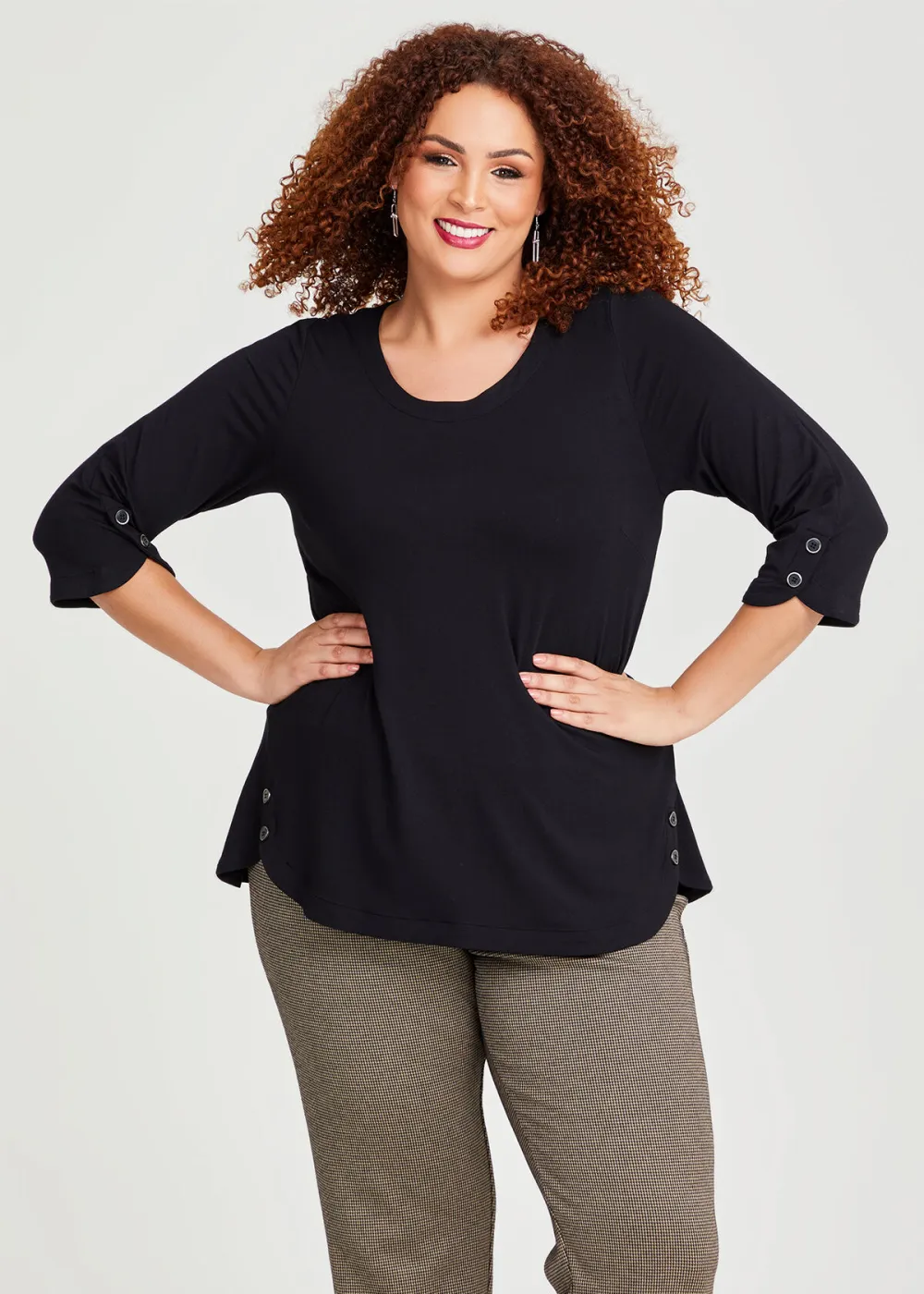 Button Detail Bamboo Top