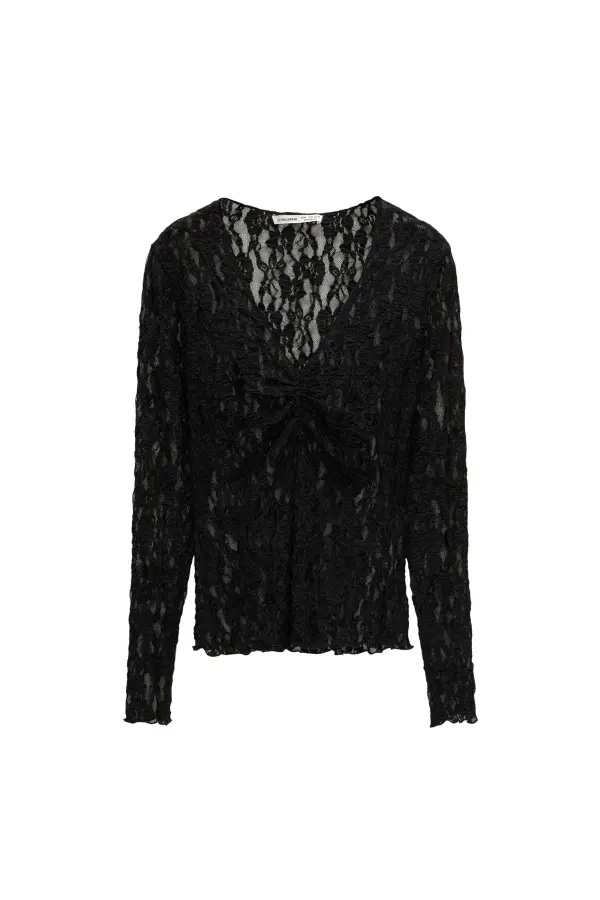 Long sleeve lace top