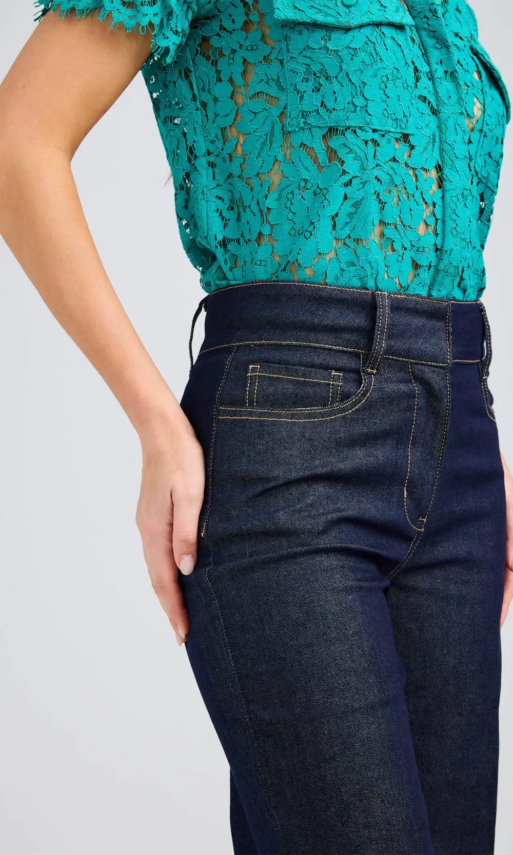 Raquelita Sheen Denim Pants