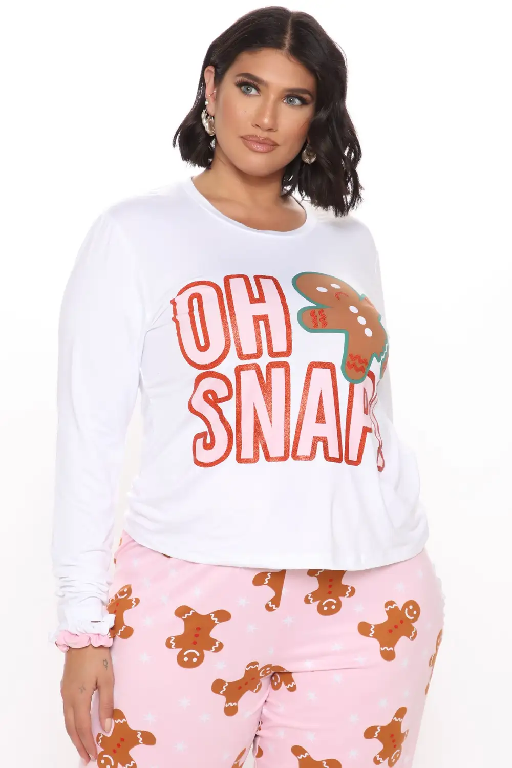 Oh Snap Cookie PJ Jogger Set - Pink/combo