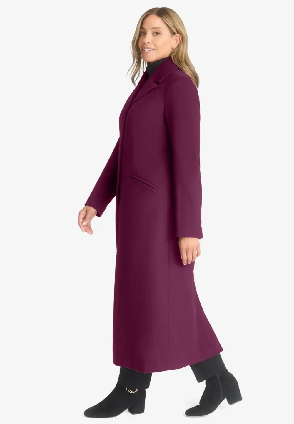 Full Length Wool Blend Coat