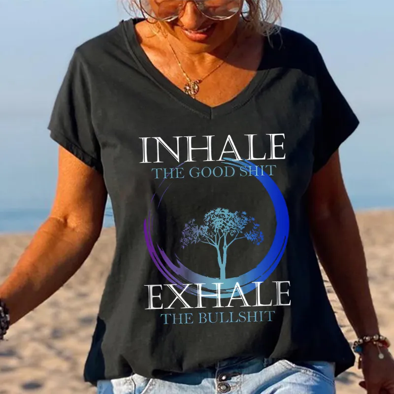 Inhale The Good Shit Exhale The Bullshit Tree Graphic Tees
