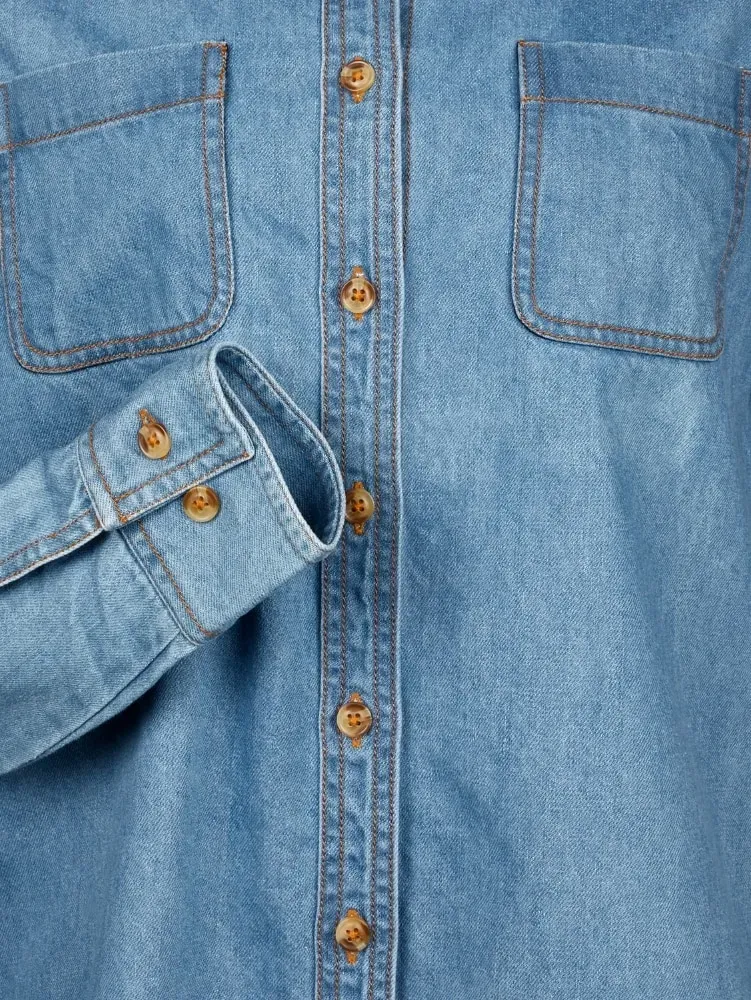 Women's Soft Wash Cotton Denim Shirt