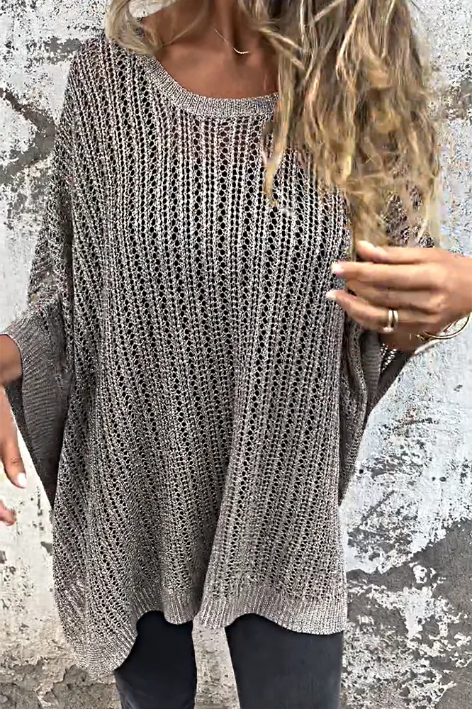 Women's hollowed out casual loose top