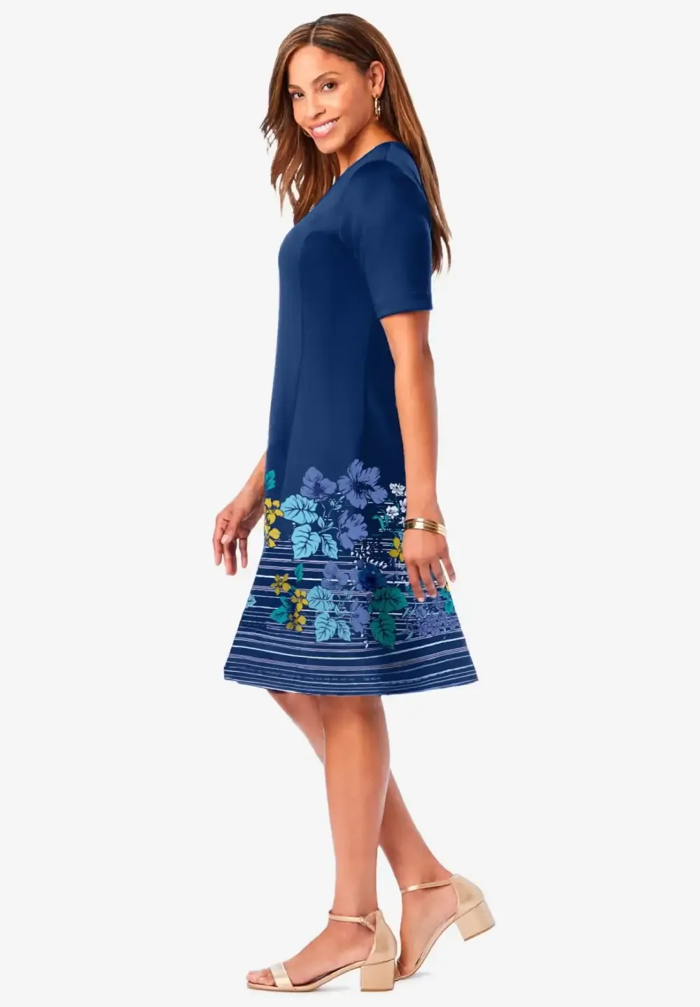 Stretch Ponte Flare Dress