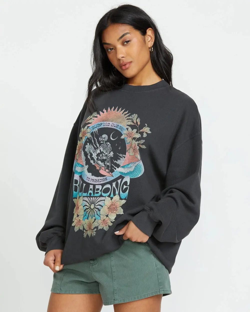 Ride In Crew Sweatshirt - Black Sands