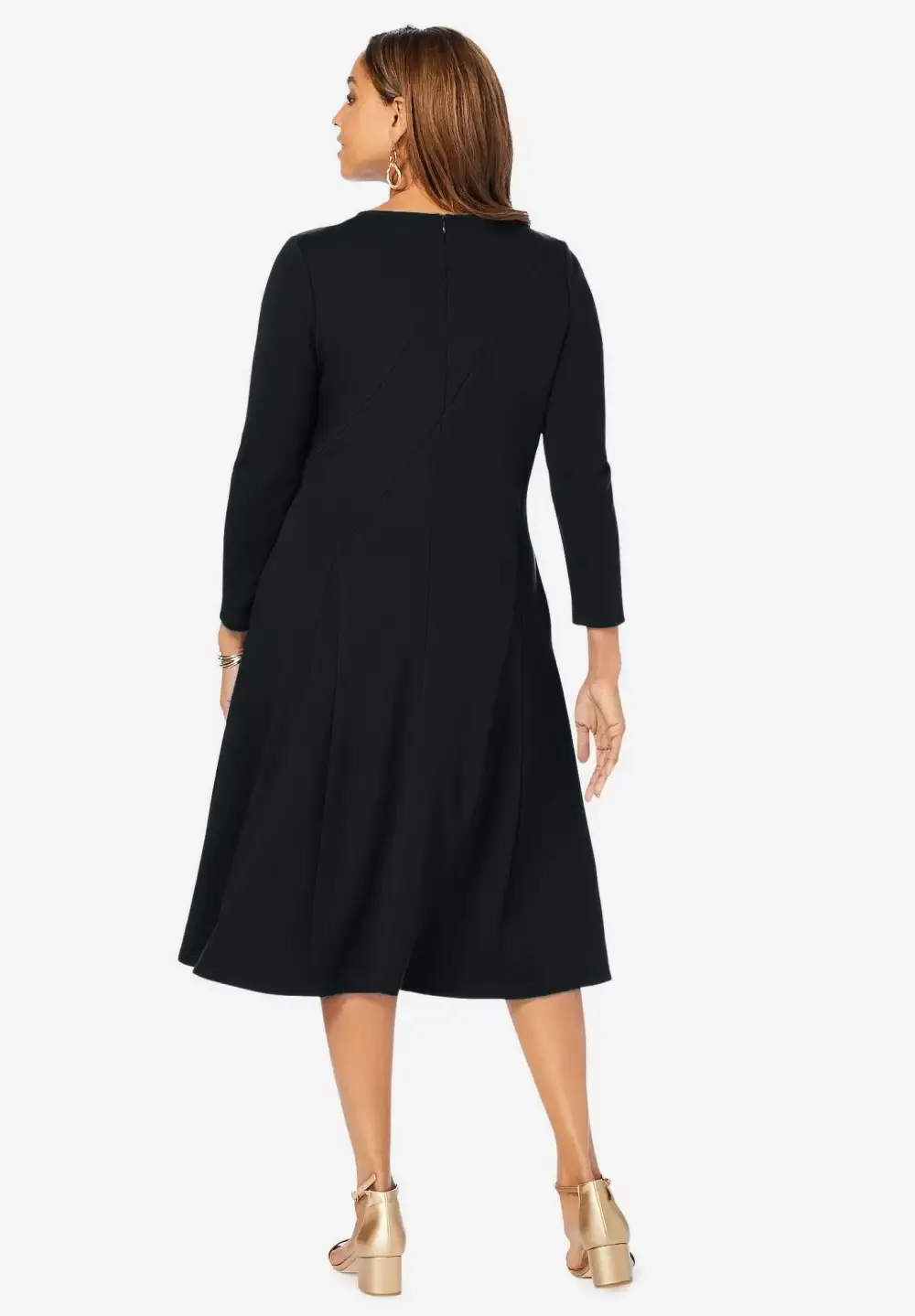 Long Sleeve Stretch Ponte Dress