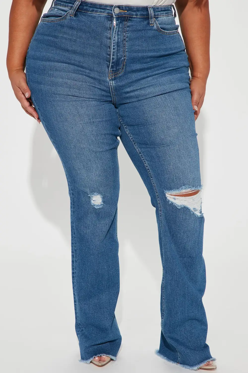 Seven Heavens Stretch Flare Jeans - Medium Wash