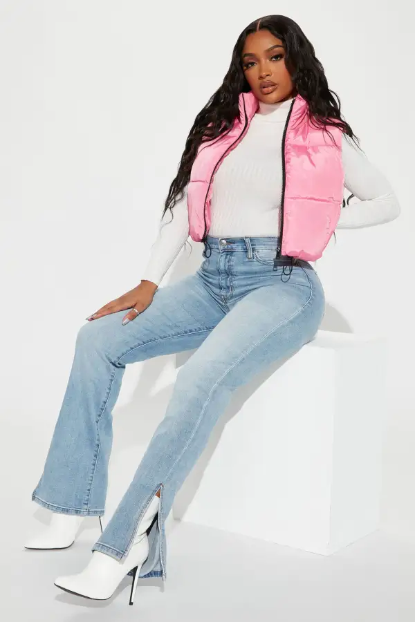 Can't Handle It Puffer Vest - Pink