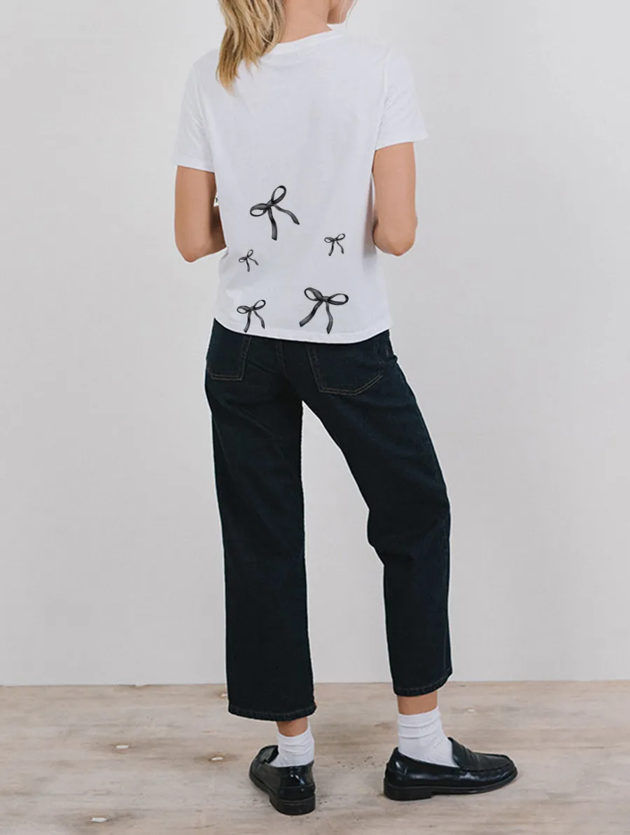 White Deer With Scarf Tee