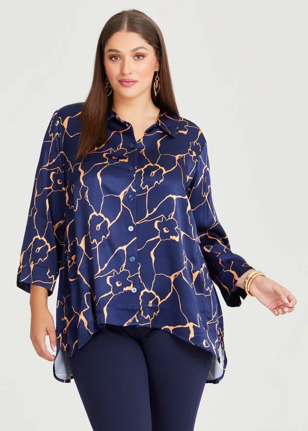 Satin Bloom Shirt