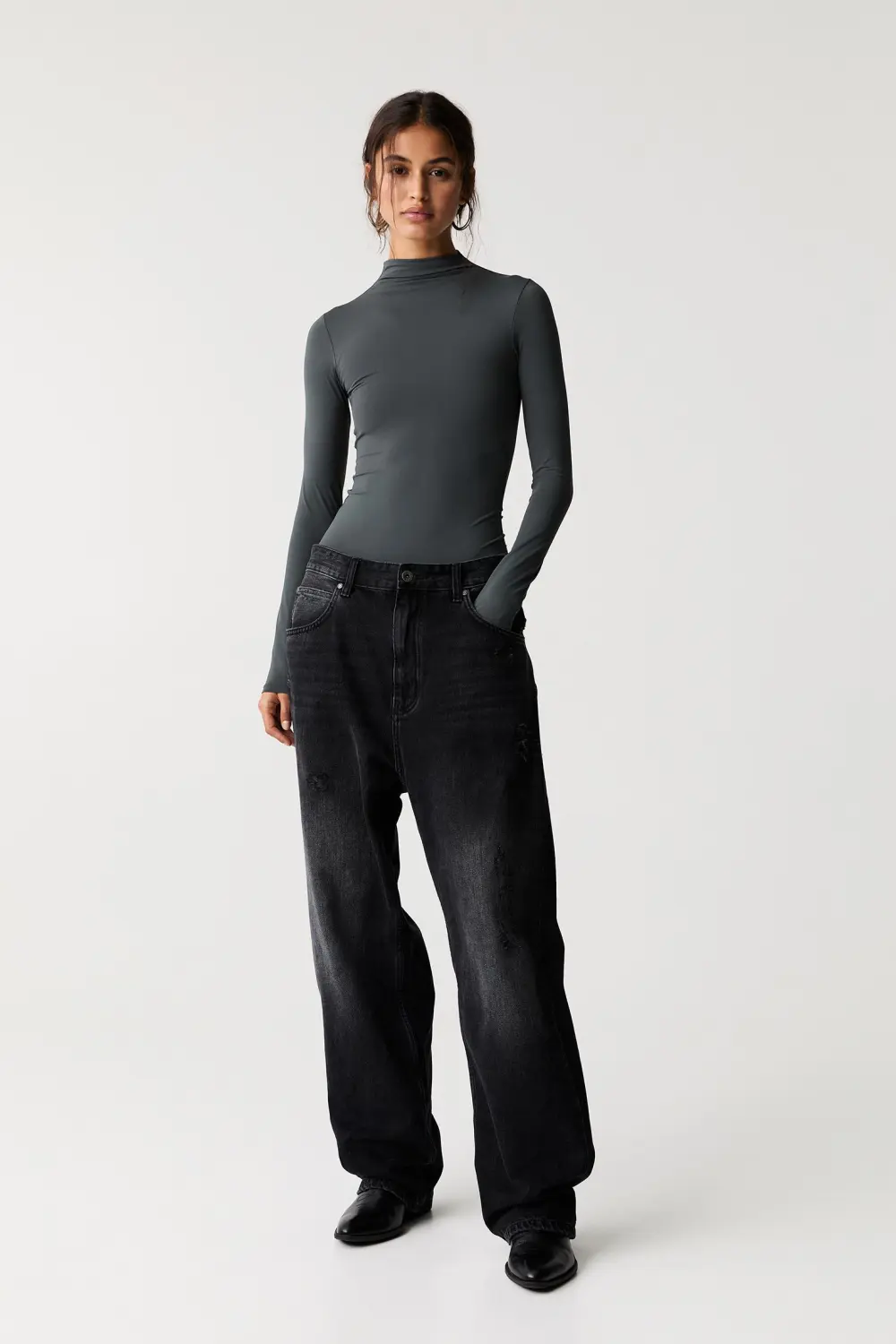 Long sleeve polyamide bodysuit