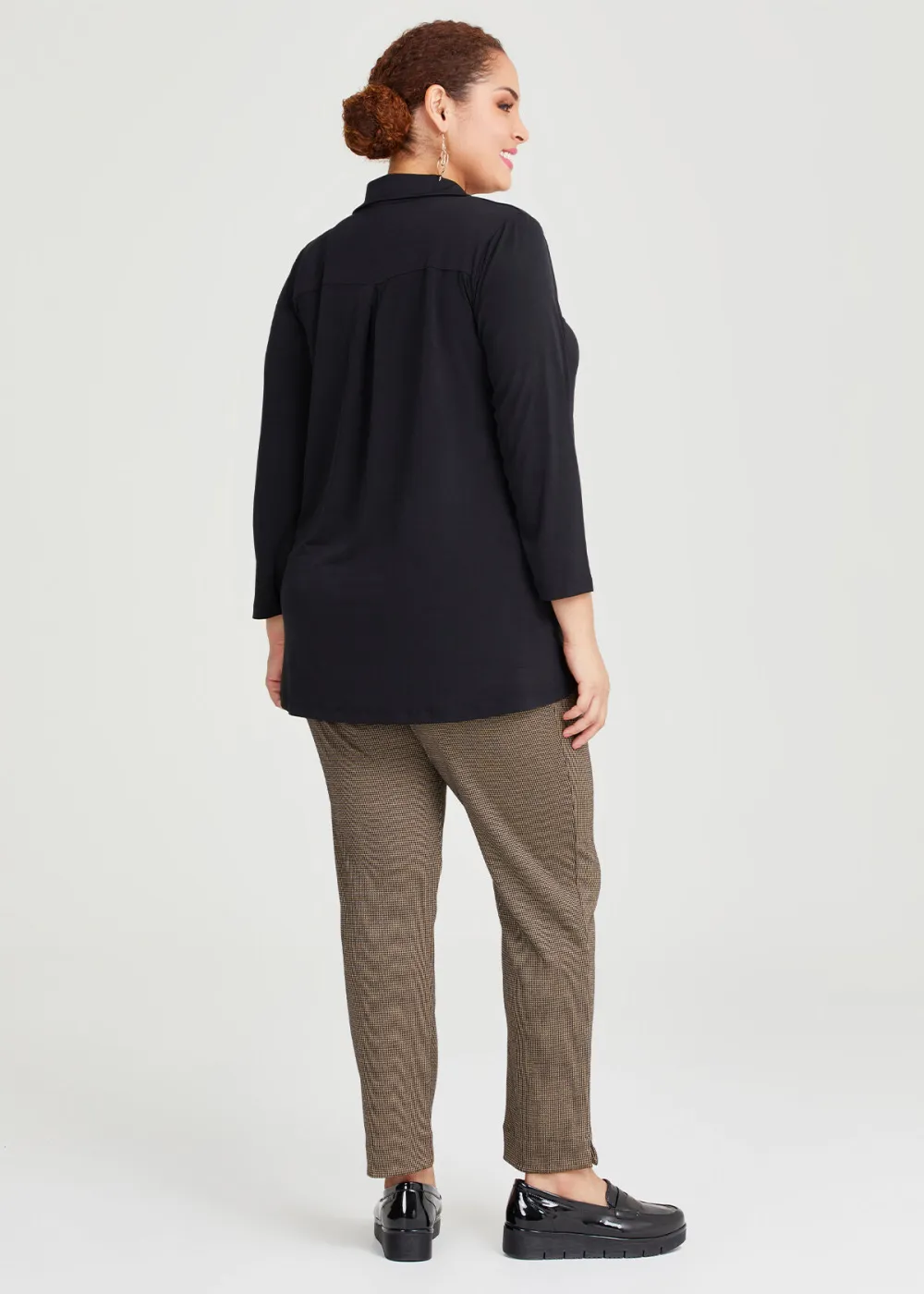 Johnny Collar Long Sleeve Top