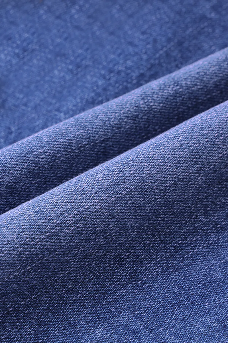 Button Fly Wash High Stretch High Waist Capri Jeans