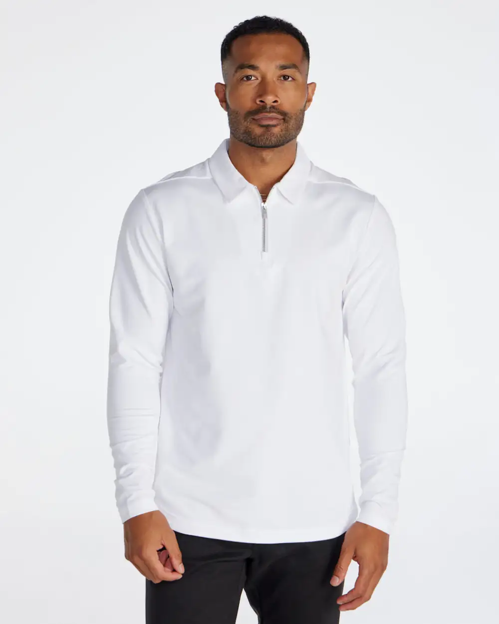 Lux Long Sleeve Zip Polo