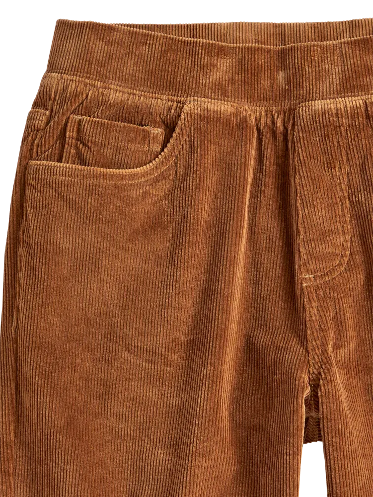 Women's Elastic-Waist Cotton Corduroy Pants