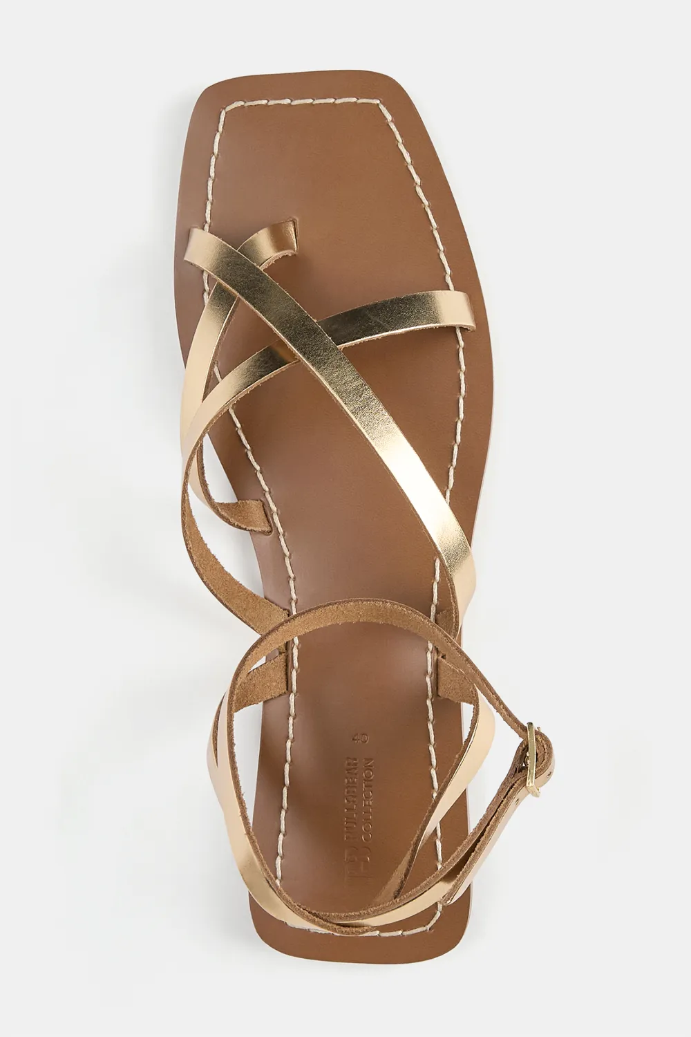 Sandalias planas piel