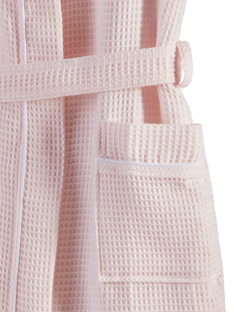 Women's Short Waffle Knit Bath Robe