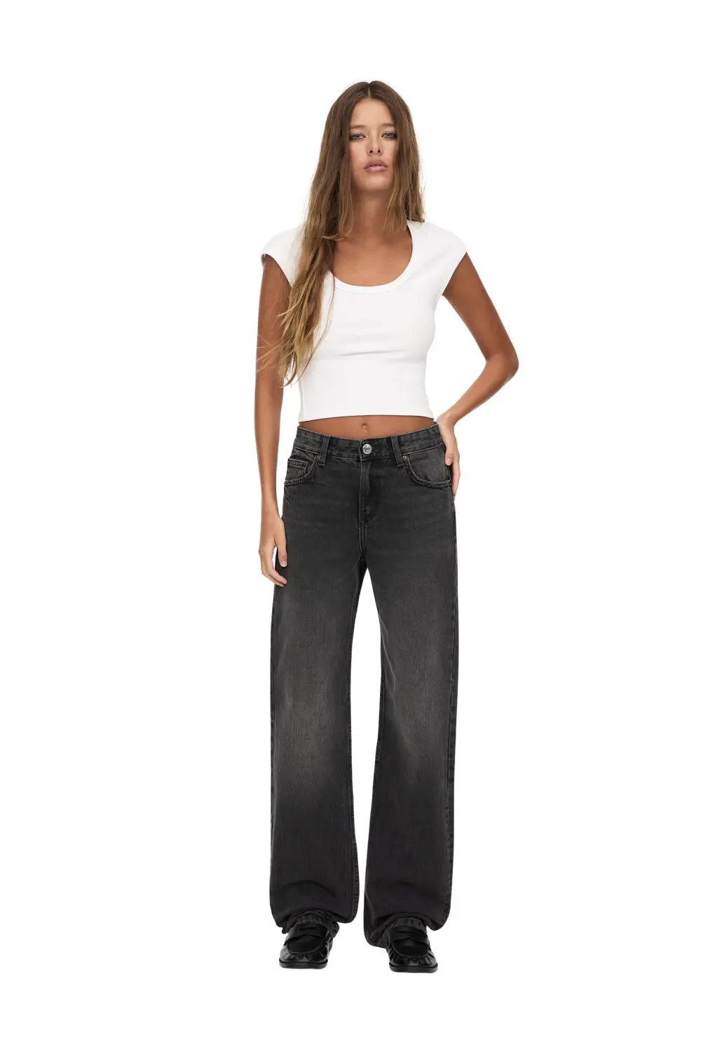 Jeans rectos tiro medio