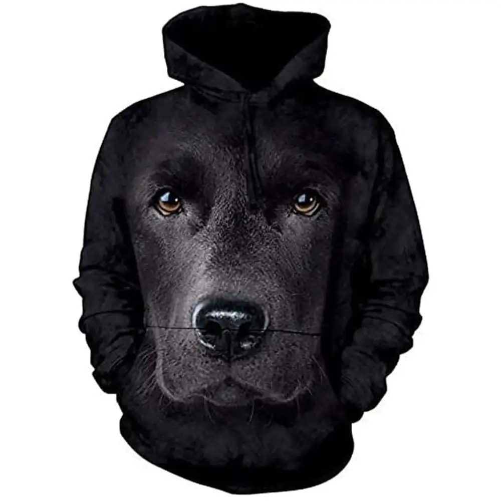 3D graphic printed Dog pattern Hoodies
