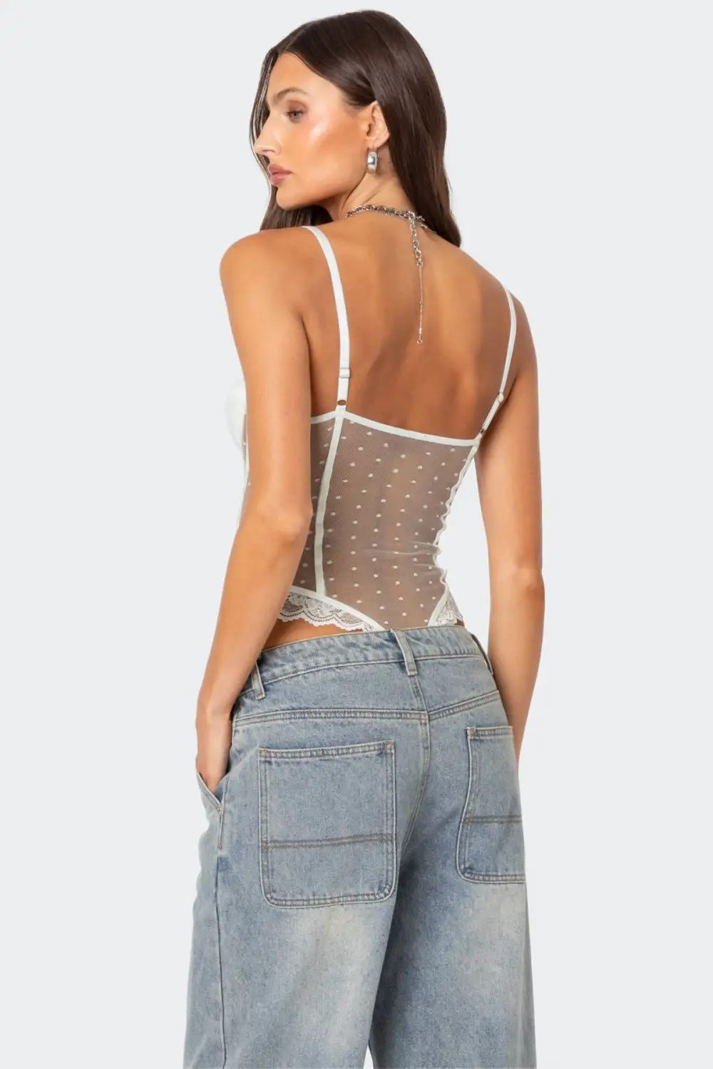 Cabaret Lacey Sheer Mesh Bodysuit