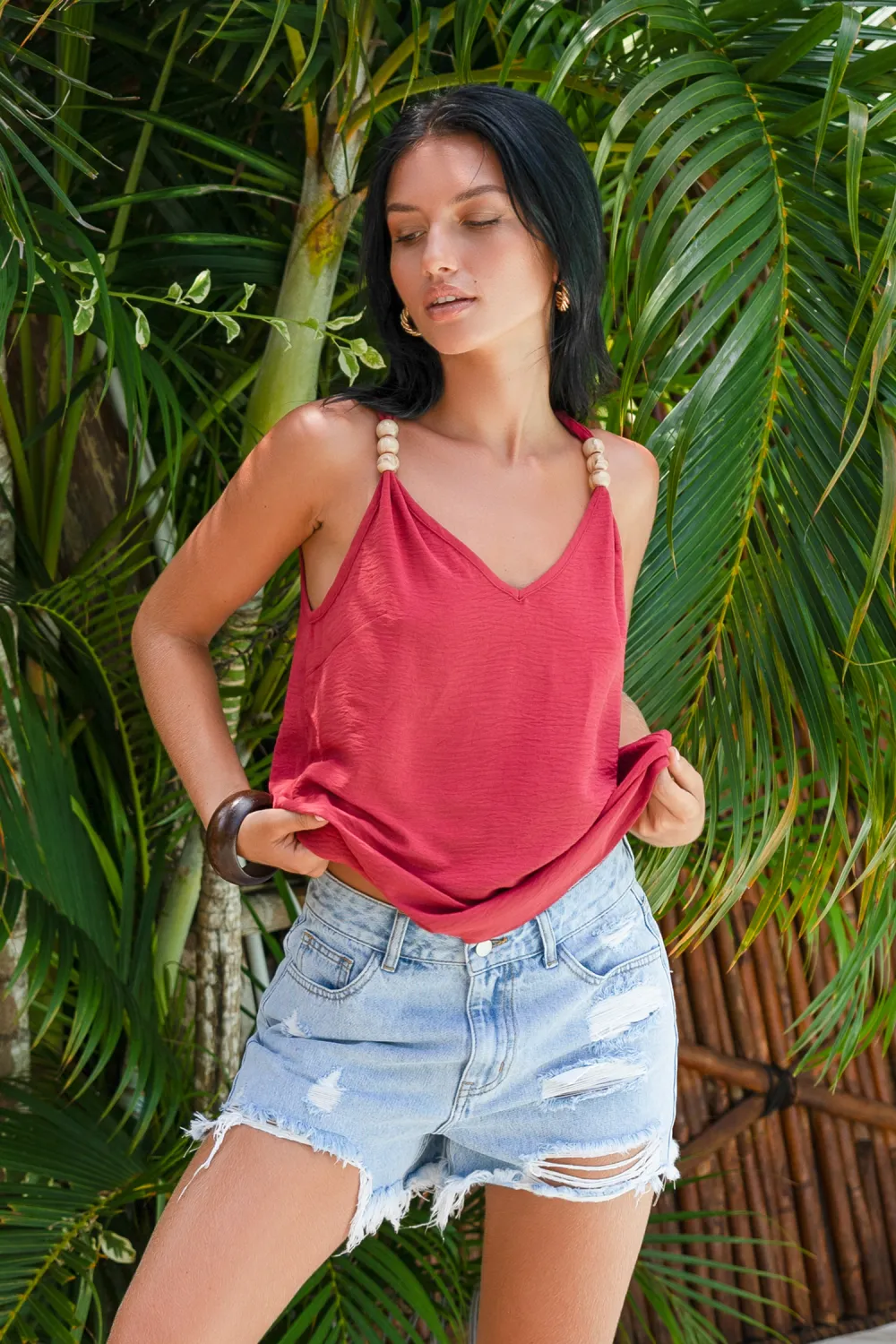 Classic V-Neck Tank Top Cover-Up