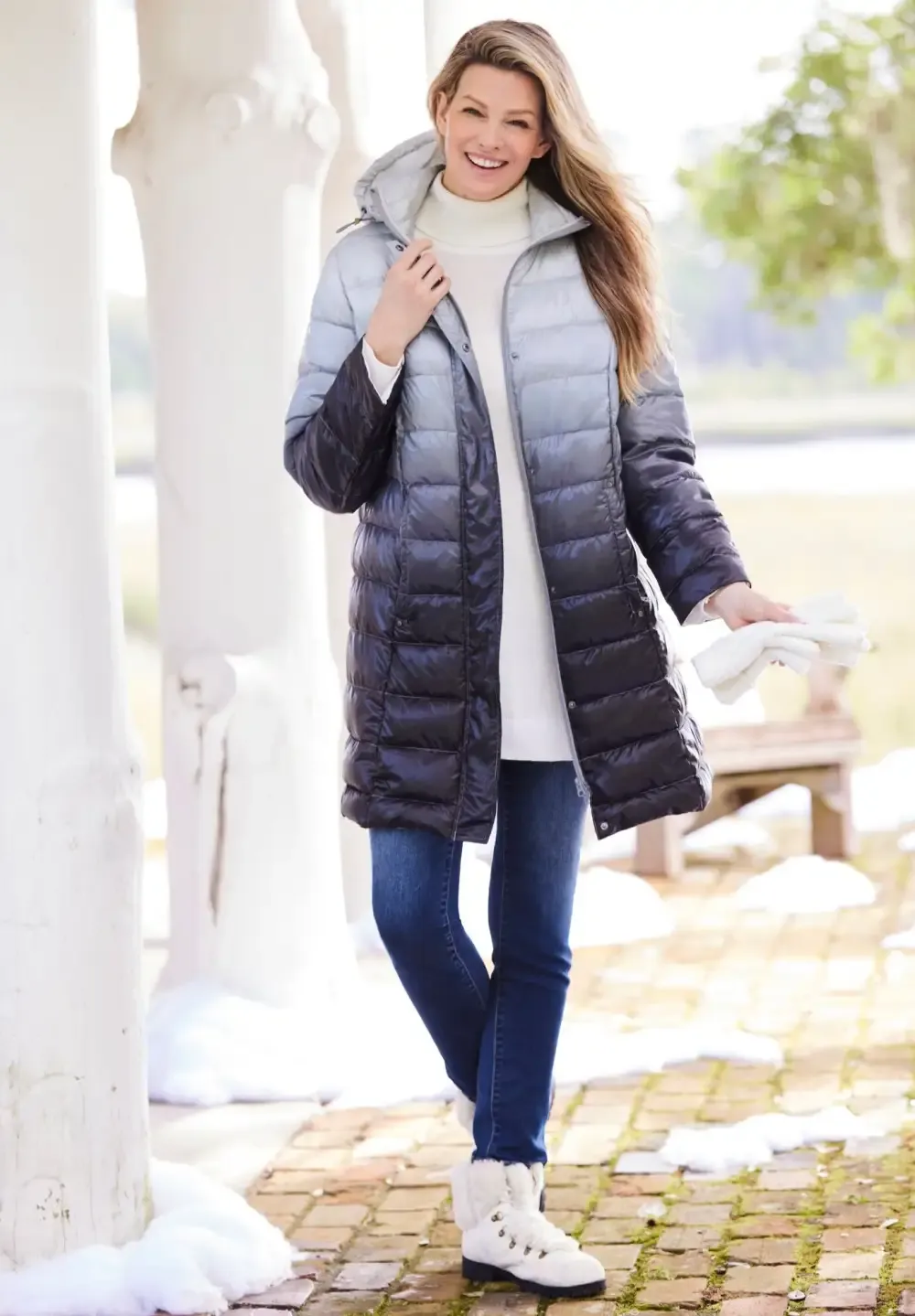 Long Packable Puffer Jacket