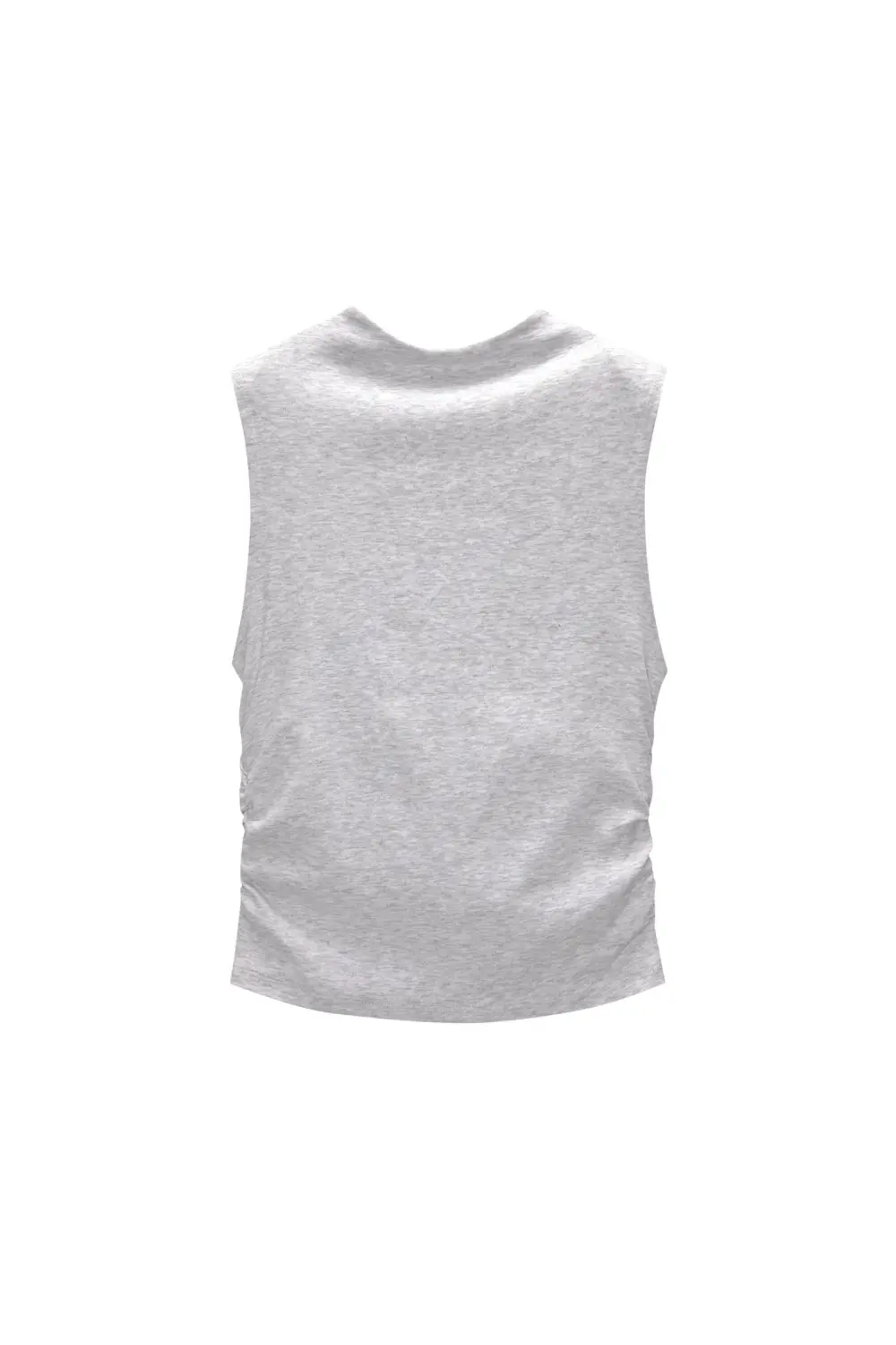High neck gathered top