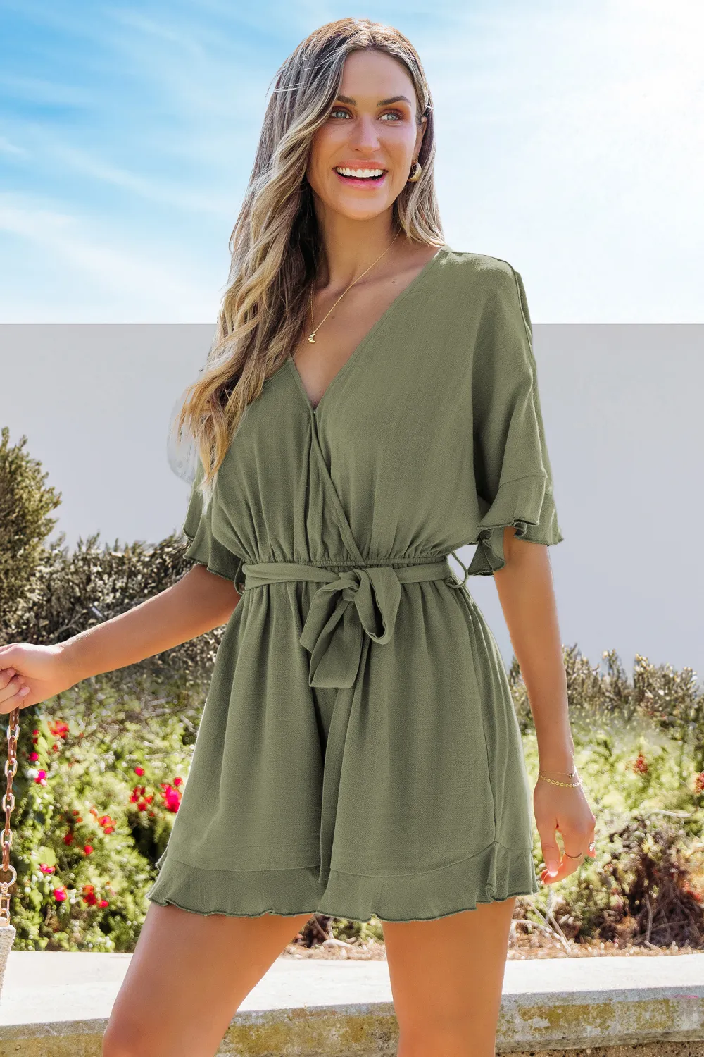 Clover Meadows Green Romper