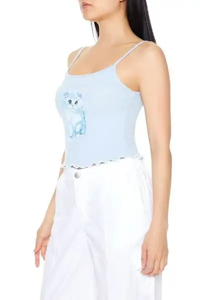 Cat Bow Graphic Cami