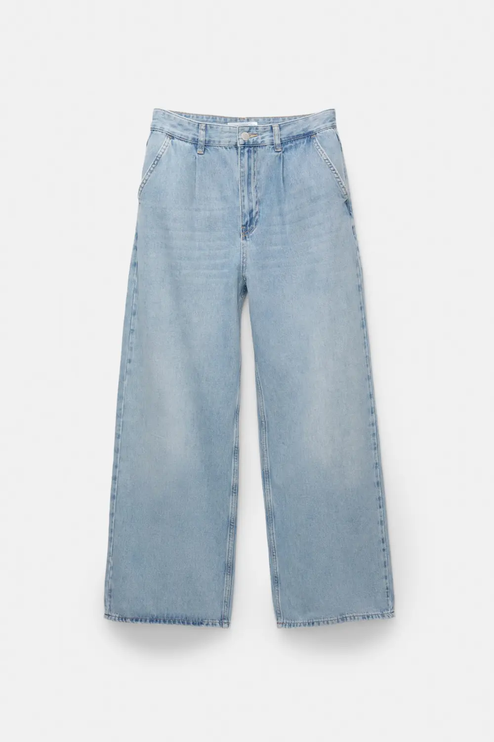 Jeans wide leg pinzas