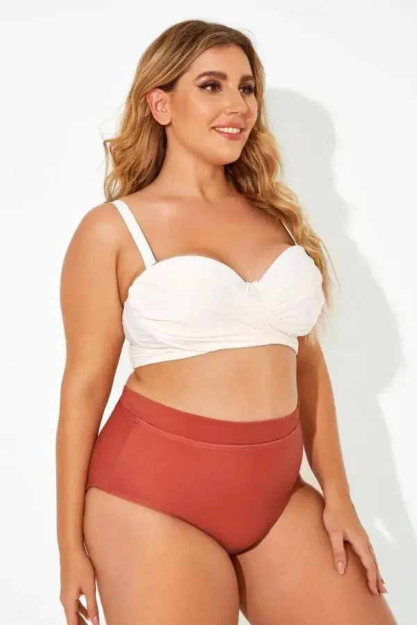White Warp Elegant Women Bikini Top