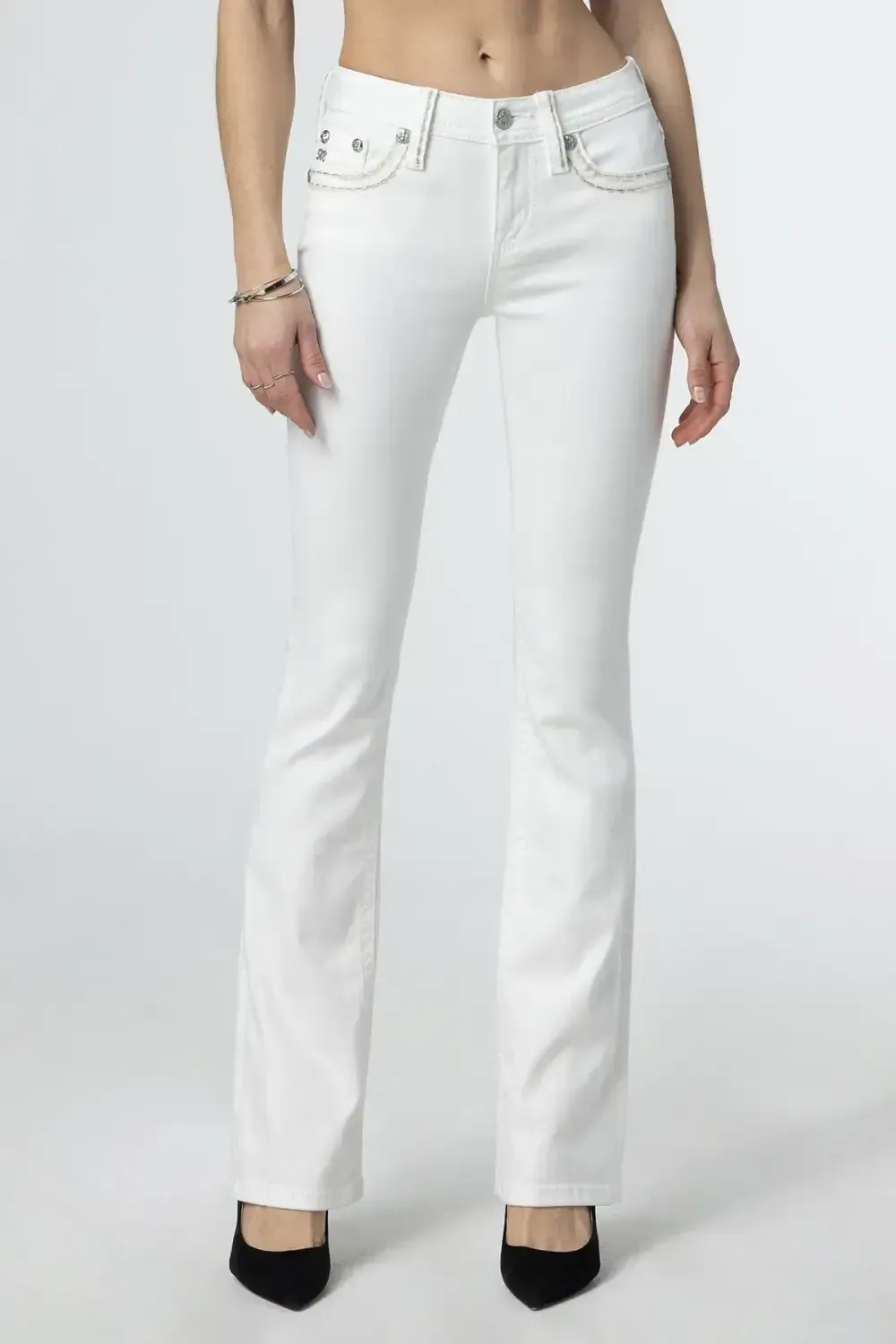 Classic White Bootcut Jeans