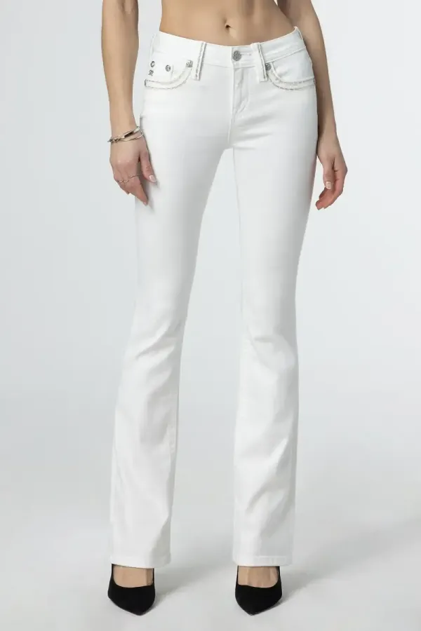Classic White Bootcut Jeans