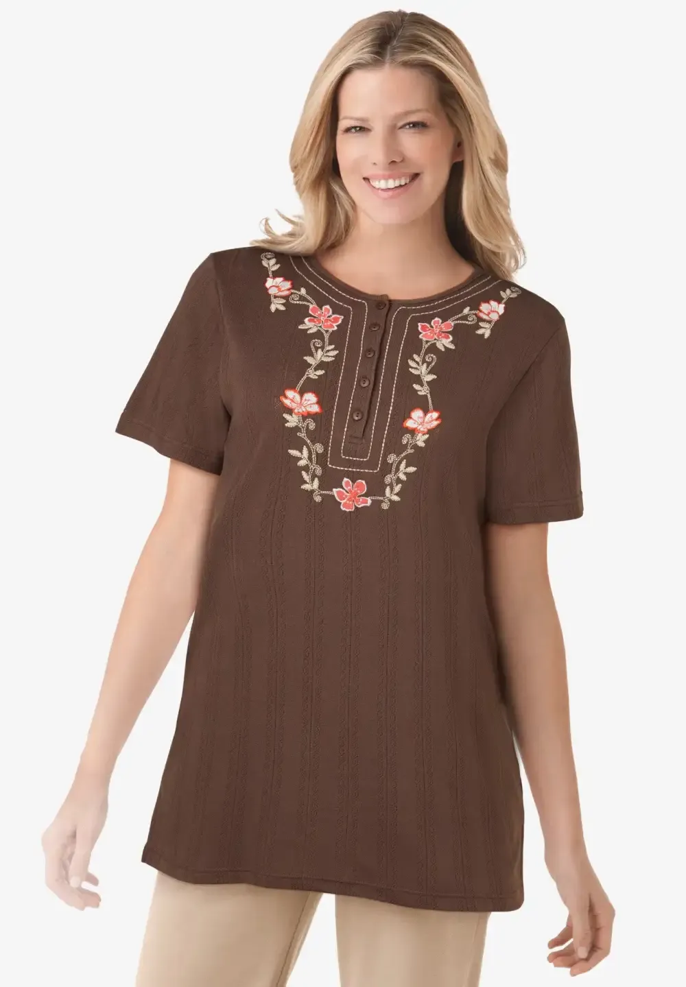 7-Day Embroidered Pointelle Tunic