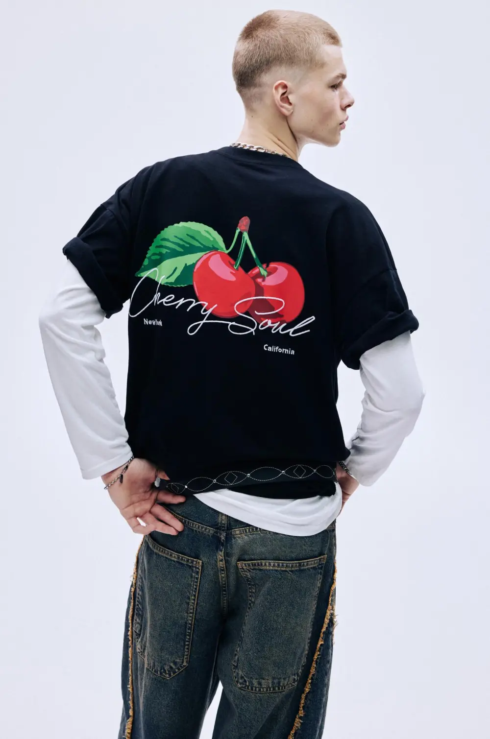 STWD T-shirt with cherry graphic
