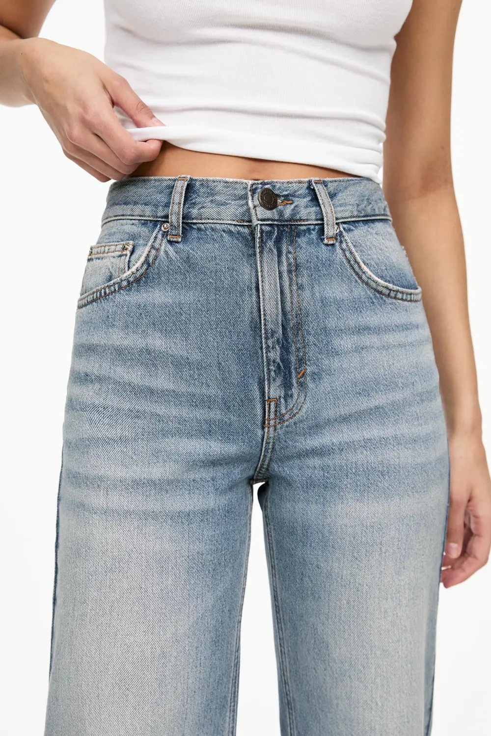 Jeans rectos tiro alto
