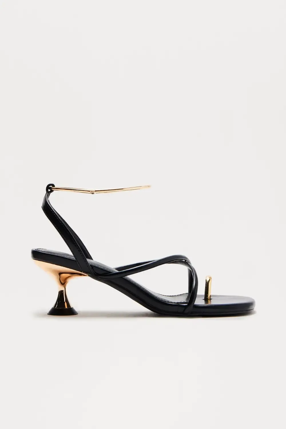 Laguna Kitten Heels - Black/Gold