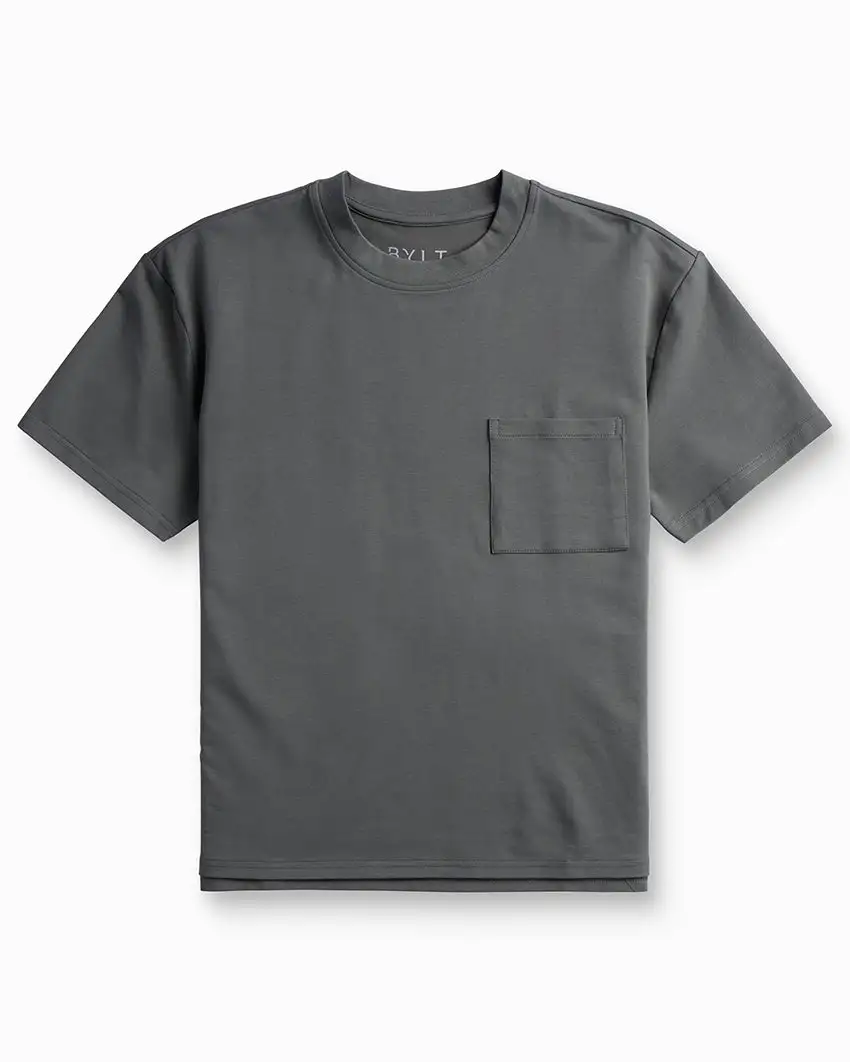 Lux Relaxed Split Hem Pocket Tee