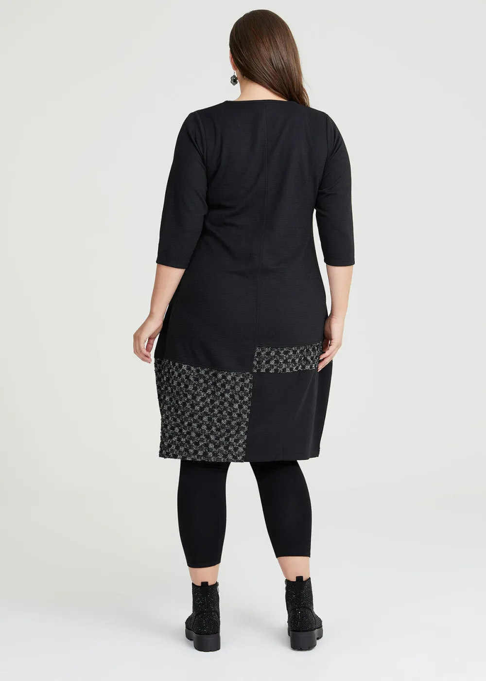 Check Detail Bubble Dress