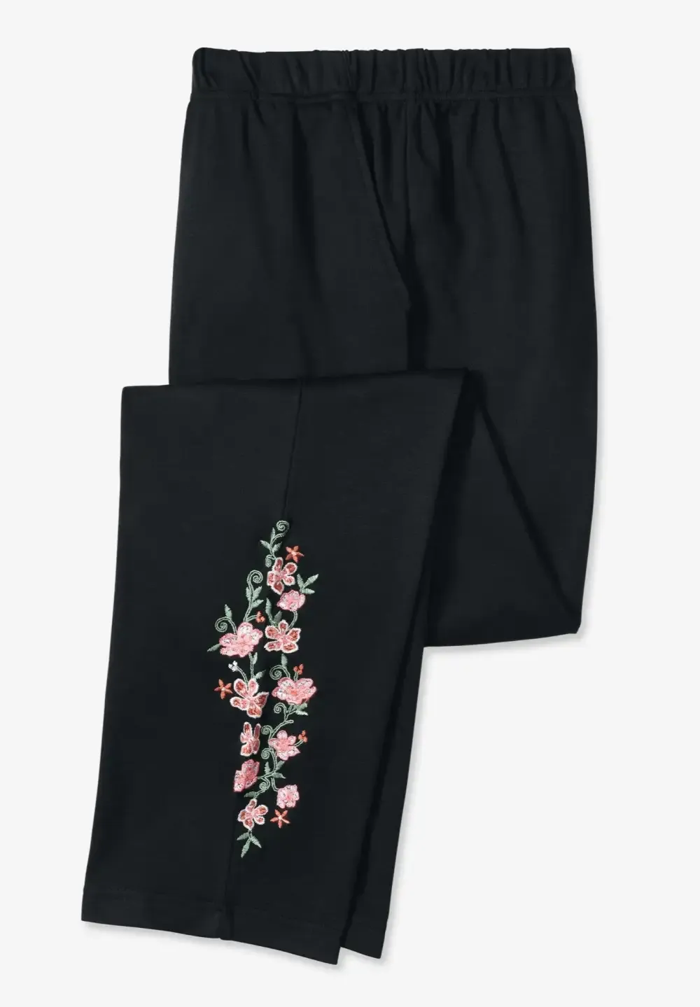 7-Day Embroidery Straight-Leg Pant