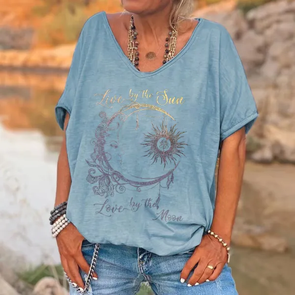 Live By The Sun Printed Women's T-shirt