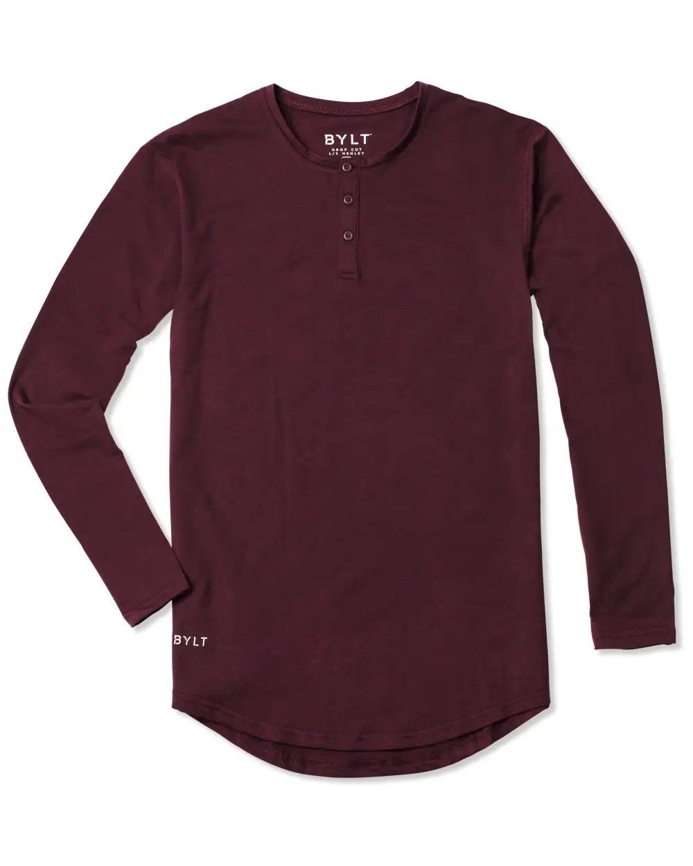 Henley Drop-Cut Long Sleeve: Bylt Signature