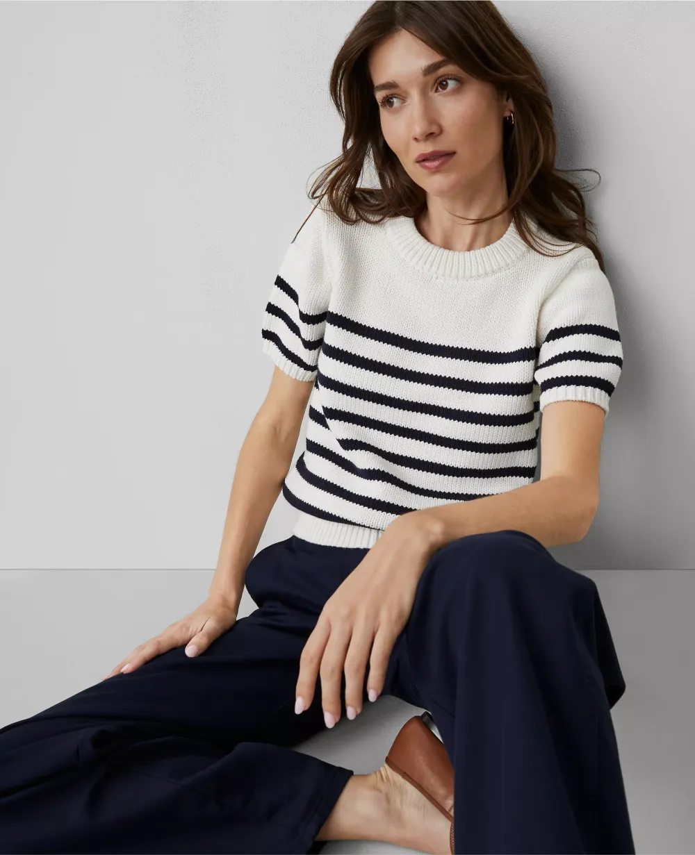 Weekend Collection Striped Sweater Tee