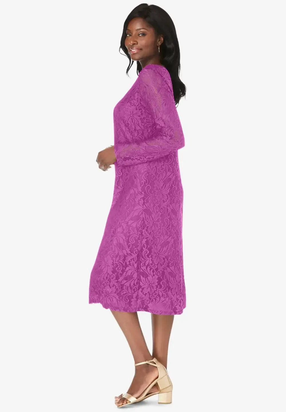 Stretch Lace Shift Dress
